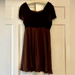 Elizabeth Wayman NY Velvet and silk Dress
